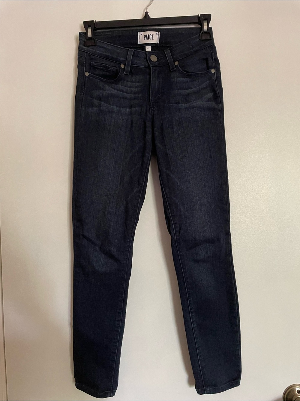 PAIGE Dark Wash Verdugo Crop Ankle Skinny Jeans
